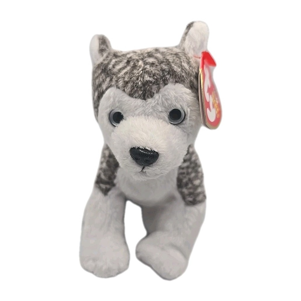 2003 Ty Beanie Baby "Mukluk"‎ Retired Gay White Husky Dog BB9